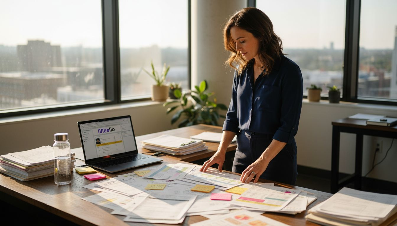 Clinician reviewing patient data in office