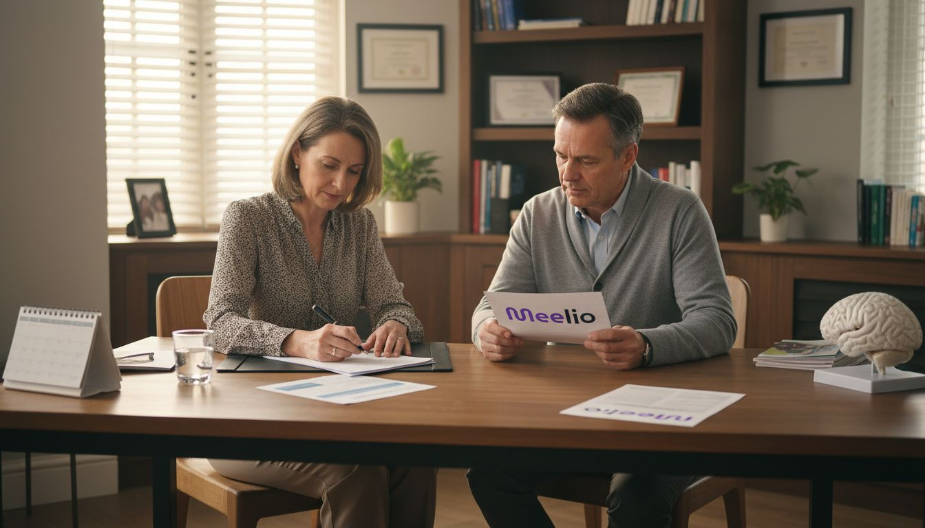 Clinician and patient in integrative health setting